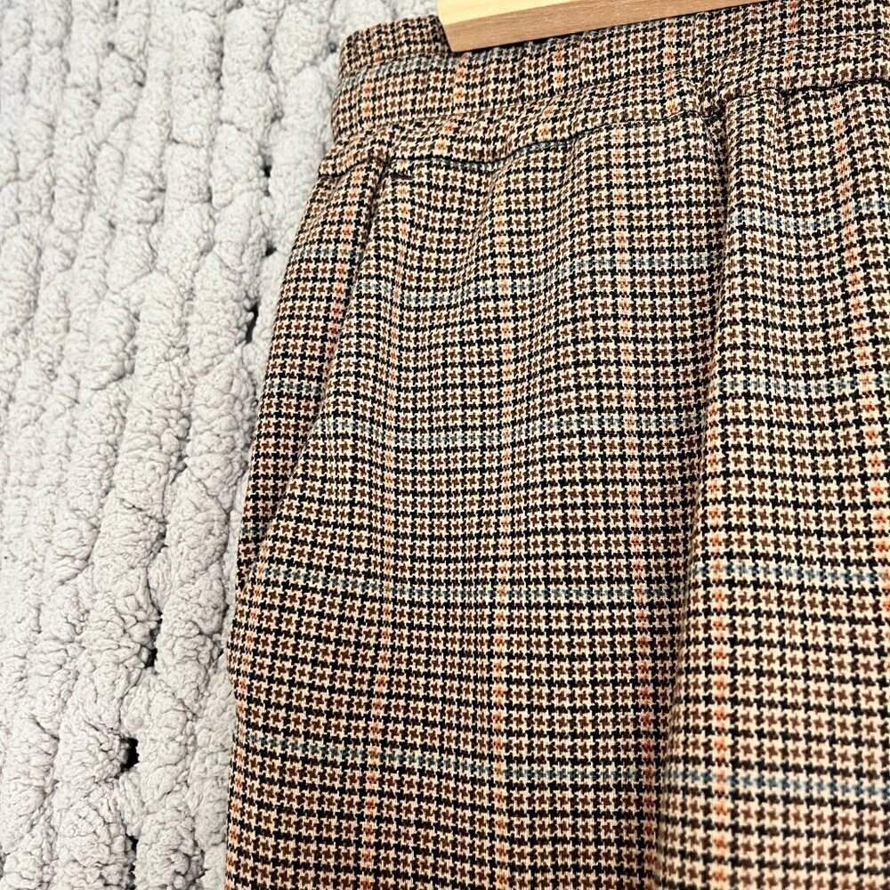 Jogger Style Dress Pants (2 pairs) Black/White Checked & Brown/Beige Tartan (M) - Picture 13 of 15